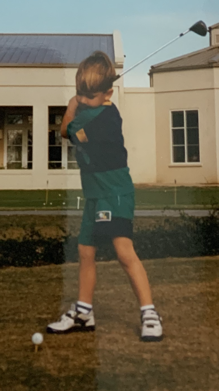 Coach Zervic as a child golfer